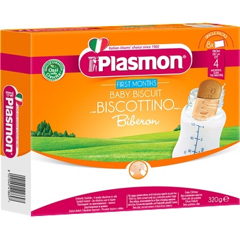 Plasmon Бишкоти "Биберон" 4+м 320г