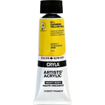 Daler-Rowney Cryla Artists’ АКРИЛНА боя Cadmium Yellow Pale 75 ml 1 бр (125075611)