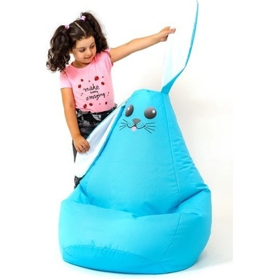 Sako taška pouf Rabbit blue XL 130 x 90 cm