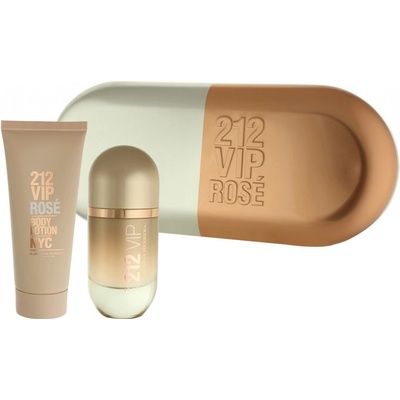 Carolina Herrera 212 VIP Rose Woman EDP 50 ml + 75 ml telové mlieko darčeková sada