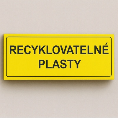 Traiva s.r.o. Tříděný odpad Recyklovatelné plasty Verze: Samolepka 290 x 100 mm tl. 0.1 mm - Kód: 02999