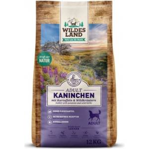 Wildes Land adult rabbit - храна за кучета БЕЗ ЗЪРНО със Заешко месо, картофи и диви билки, Германия - 12 кг - wl515733