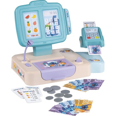 Smoby Игрален комплект Smoby - Касов апарат Stitch, 26 части (7600350119)