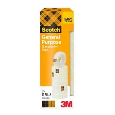 3M SCOTCH Lepiaca páska, 15 mm x 33 m, priehľadná