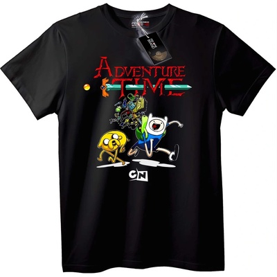 NOONEBRAND Тениска Adventure Time Карикатура - XS, White