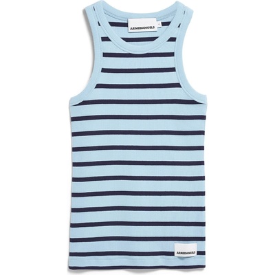 Armedangels Дамски топ ARMEDANGELS Women's Kanitaa Stripes Top - Blue Glow / Tinted Navy (916-4509-0613)