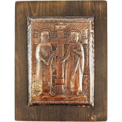 МЕДНА ИКОНА СВЕТИ СВЕТИ КОНСТАНТИН И ЕЛЕНА