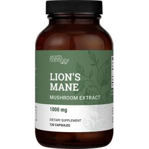 Earth Harmony Lion's Mane, 500 mg, 120 капсули, Earth Harmony (11318 (EH-LM-120) EH)