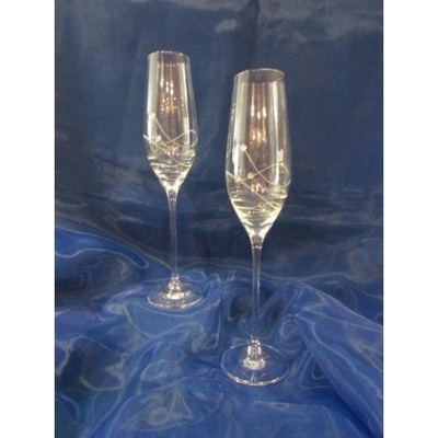 KAMENSKY GLASS Skleničky na šampaňské flétna Kamensky 2ks dekor 1063 190ml