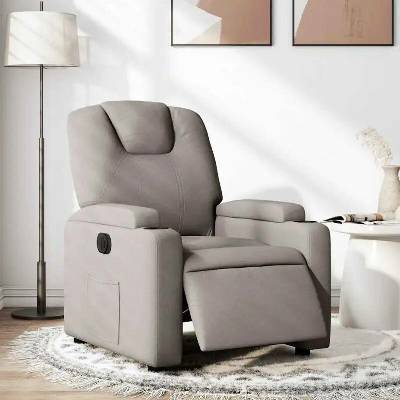 vidaXL 3204352 Elektrické polohovací taupe textil