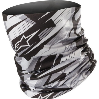Nákrčník ALPINESTARS Blurred Neck Tube čierna biela sivá