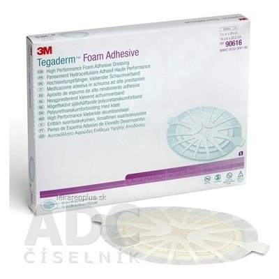 3M TEGADERM Foam Adhesive (90616) penové krytie na rany, adhezívne, ovál 19 cm x 22,2 cm, 1x5 ks