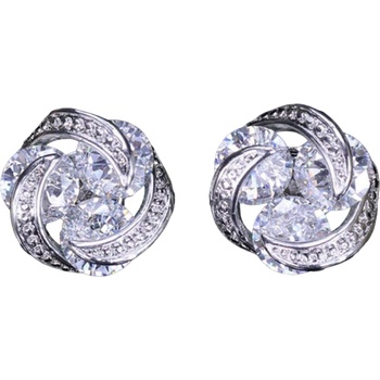 HARAHU Обеците le-21695 - Сребърна / Кристална kp21695 (le-21695)