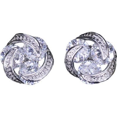 HARAHU Обеците le-21695 - Сребърна / Кристална kp21695 (le-21695)