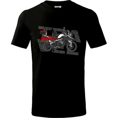 Cestovná enduro červená tričko detské čierna