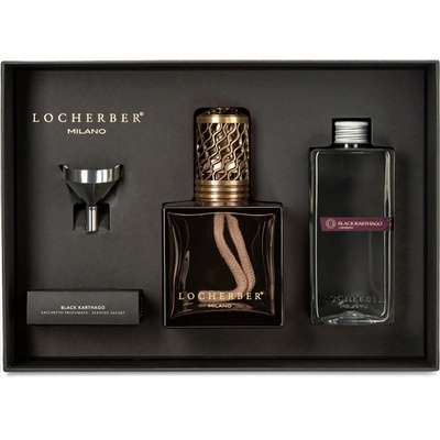 Locherber Milano Dárková sada katalytická lampa + náplň 500 ml + vonný sáček BLACK KARTHAGO