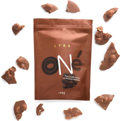 LYRA ONÉ piemontské orechy v mliečnej čokoláde 100 g