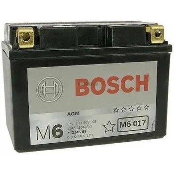 Image 1 of Bosch M6 AGM 12V 11Ah left+ TTZ14S-BS/YTZ14S-4 0092M60170