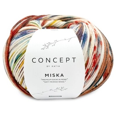 MISKA SOCKS Katia Farby MISKA: 103 modrá-camel-okrová