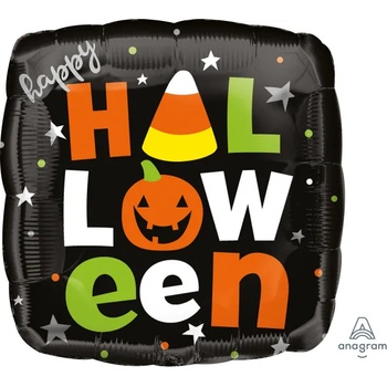 Image 1 of Amscan Балон от фолио - Честит Хелоуин квадрат