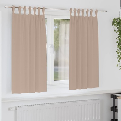 vidaXL Завеси за затъмняване с пръстени 2 pcs Таупе 175 x 140 см (4107549)