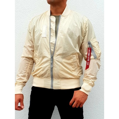 Alpha Industries MA-1 SL bunda pánska vintage white béžová
