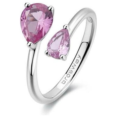 Brosway FANCY VIBRANT PINK s kapkovými růžovými zirkony BRO FVP114C