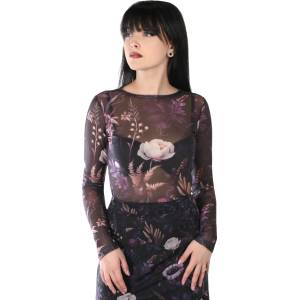 KILLSTAR дамска тениска с дълъг ръкав (топ) KILLSTAR - Wrenwell - Black/Purple - KSRA014158