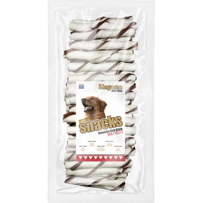 Magnum Rawhide roll stick 5 '12,5 cm (cca 40 ks) RED / WHITE