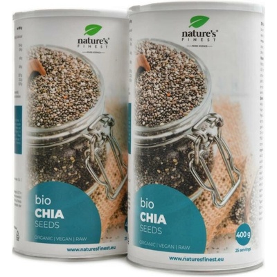 Natures Finest Nutrisslim Chia Seeds BIO 2 x 400g DUOPACK
