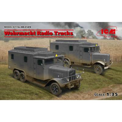 ICM Wehrmacht Radio Trucks Henschel 33D1 Kfz.72,Krupp L3H163 Kfz.72 1:35