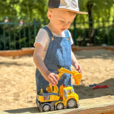WOOPIE City Truck se světelnými a zvukovými efekty Žlutá odtahová souprava