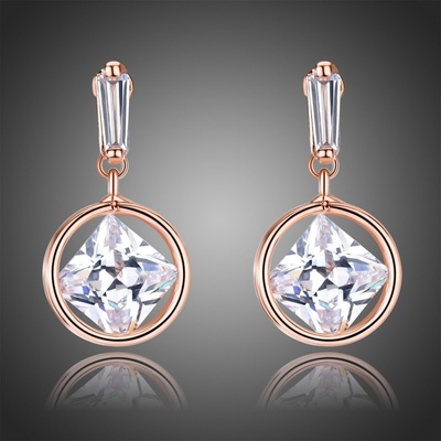 Victoria Filippi náušnice Swarovski Elements Ava Gold E0341 bílá/čirá