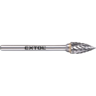 EXTOL fréza karbidová, ostrý oblúk, ⌀6 x 13 mm, ⌀stopky 3 mm, sek stredná (double-cut) 8703863