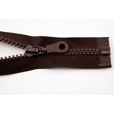 Deliteľný kostený zips - dĺžka (30 - 95 cm) - rôzne farby 75 cm Hnedá