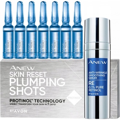 Avon Anew Skin Reset Plumping Shots liftingové pleťové sérum 7 x 1,3 ml