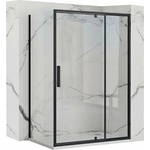 Rea Правоъгълна душ кабина с въртяща се врата Rea Rapid Swing 120x90 черна (5902557342464+5902557342556)