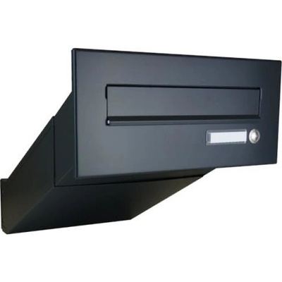 DOLS D-042 ČD-2 RAL7016 - poštová schránka na zamurovanie, s menovkou a zvončekovým tlačidlom, antracit