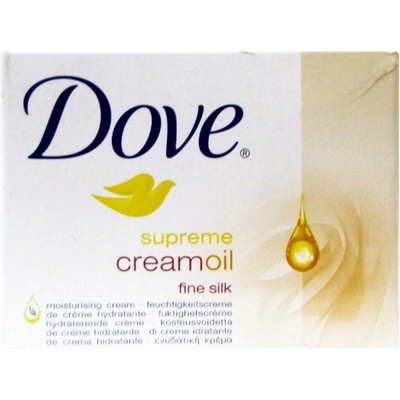 Dove Supreme Cream Oil Krémové toaletní mydlo 100 g