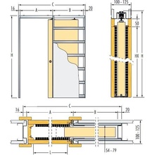 Eclisse jednokřídlé 700mm SDK