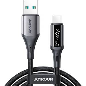 JOYROOM Кабел за данни JOYROOM STARTALK USB - Type-C, 120cm, BLACK S-A60 A-C 3A 1.2M BLACK (S-A60 A-C 3A 1.2M BLACK)