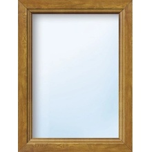 ARON Plastové okno fixné zasklenie Basic biele/zlatý dub 600x800 mm (neotvárateľné)