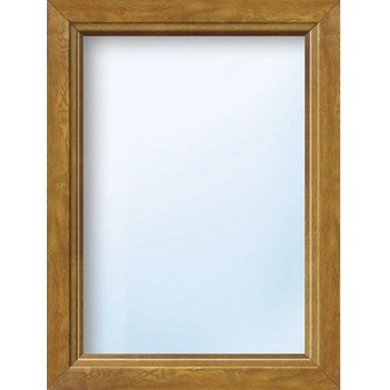 ARON Plastové okno fixné zasklenie Basic biele/zlatý dub 500x550 mm (neotvárateľné)