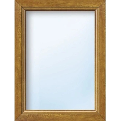 ARON Plastové okno fixné zasklenie Basic biele/zlatý dub 1100x1350 mm (neotvárateľné)