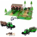 Kruzzel 22404 Farma na zostavenie s kovovým traktorom a zvieratkami 102 ks