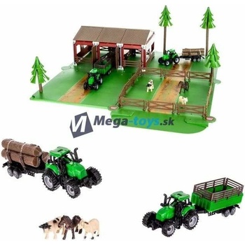 Kruzzel 22404 Farma na zostavenie s kovovým traktorom a zvieratkami 102 ks