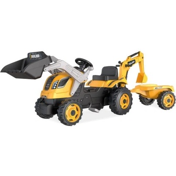 Smoby Педално тракторче Builder Max с багер и ремарке