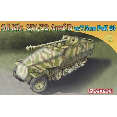 Dragon Model Kit military 7351 Sd.Kfz.Ausf.D w/7.5cm PaK40251:22 1:72