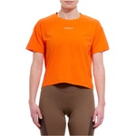 PEPPERMINT Дамска фланелка с къс ръкав за колоездене PEPPERMINT Women's Backroads Crop Tee Cycling jersey - Chili (156-2779-0114)