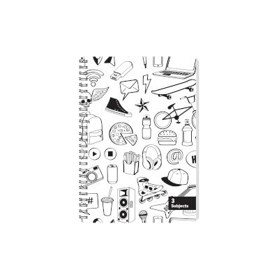 Sentio Тетрадка със спирала 17х25 см, 105 листа, 3 теми Daily